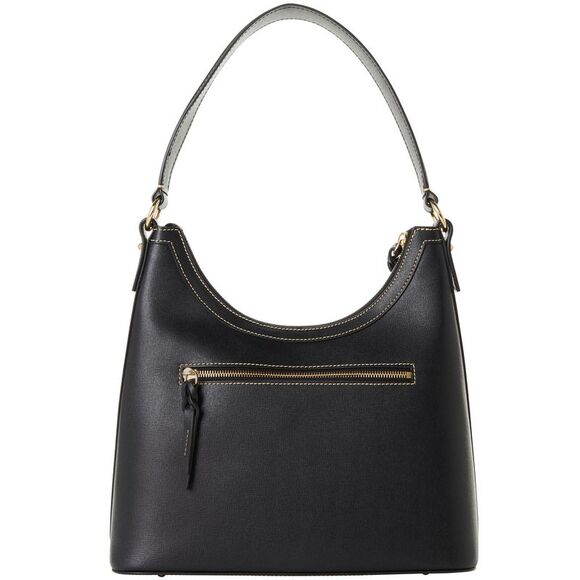 Dooney & Bourke Saffiano Hobo Shoulder Bag - Black - Picture 4 of 4